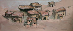 Houses on a hill (L'Ecot)