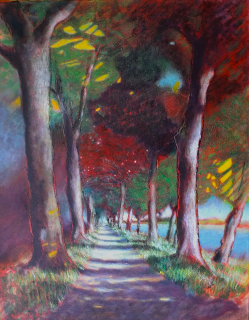 Trees by the canal (Pont de Vaux) III